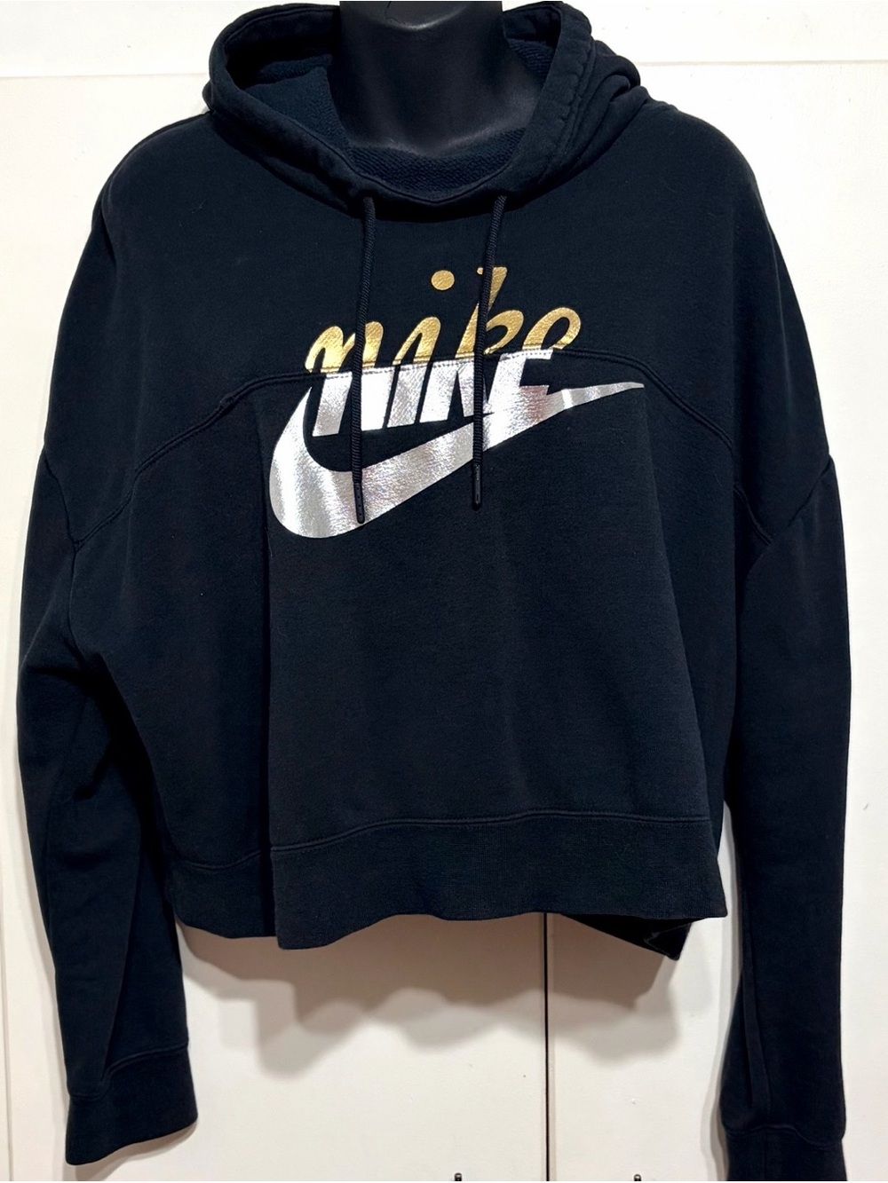 Nike Sportswear Rally Metallic Clash Cropped Hoodie